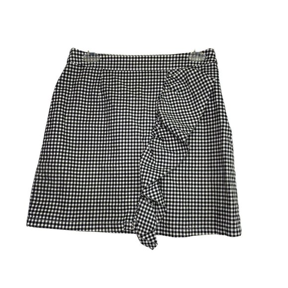 Missguided Dresses & Skirts - Missguided‎ black white Gingham check plaid frill mini short skirt Size 8